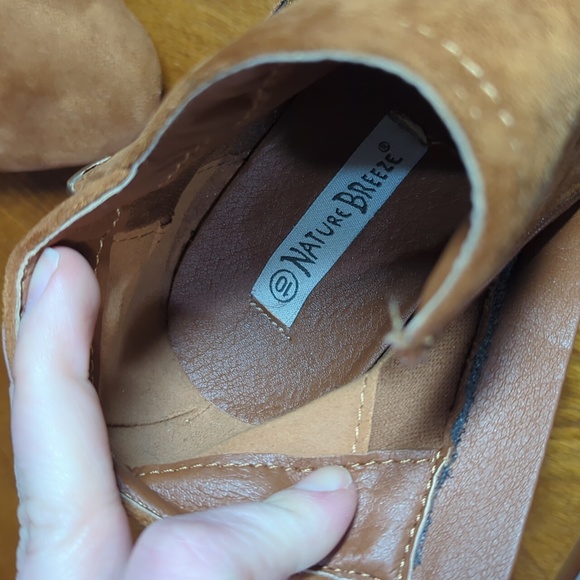 LAST CHANCE-Faux Suede Heeled Booties, size 10 - Picture 7 of 14